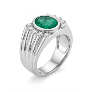 Platinum Emerald Ring