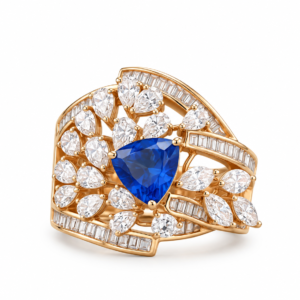 Sapphire Halo Ring