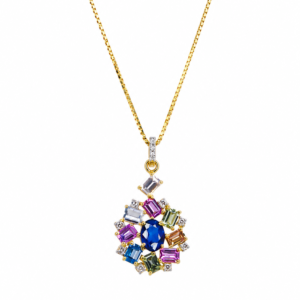 Floral Sapphire Pendant