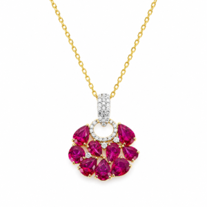 Ruby Rosette Pendant