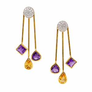 Gemstone Duo Earring