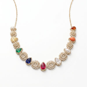 Navaratna Sunburst Necklace